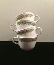 Vintage 70s set of 4 Corelle by Corning Crazy Daisy pattern mugs - £14.12 GBP