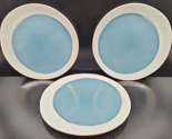 3 Chrissy Teigen Cravings Blue Dinner Plates Set Decorative Stoneware Di... - $56.30