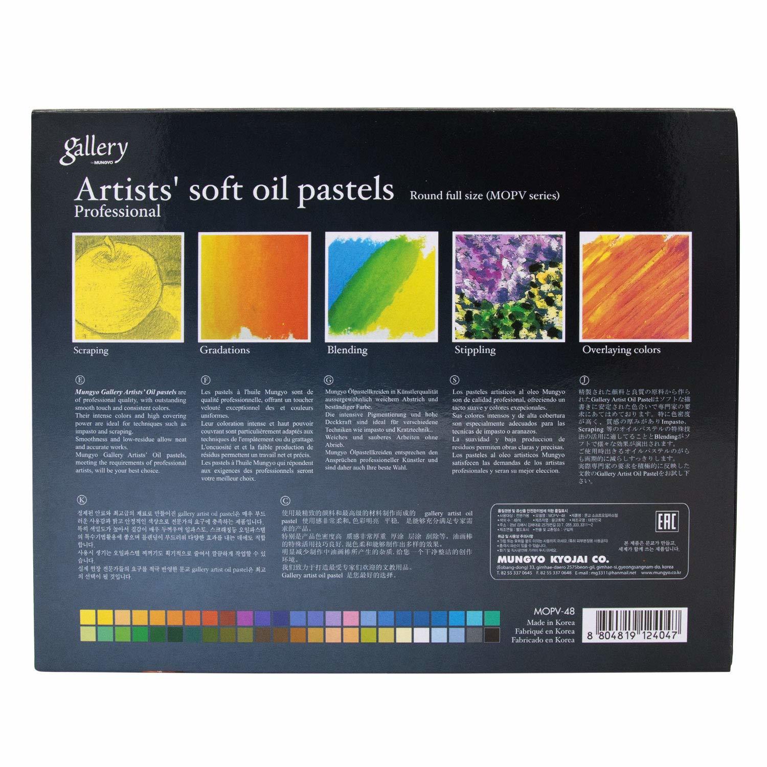 Mungyo Gallery Standard Oil Pastel Cardboard Box Set Assorted Colors (Set  of 48)