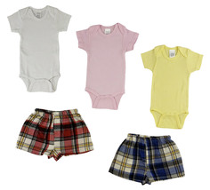 Girl 100% Cotton Infant Onezies and Boxer Shorts Large - $31.49