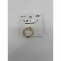 Sugarfix by Baublebar Crystal Chain Link Ring Sz 8 Gold Nickle Free - £7.83 GBP