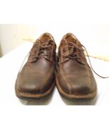 CLARKS ESPACE TWO TONE BROWN LEATHER LACE UP OXFORDS MEN&#39;S sz10M 86235 R... - $490.80 MXN