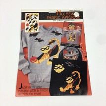 Daisy Kingdom No Sew Fabric Panel Applique 6940 Bat Cat Halloween Vtg 90s Rare - £18.67 GBP