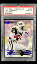 2000 Collector&#39;s Edge Brilliant #126 Curtis Martin HOF /500 PSA 9 Only 50 Higher - £12.72 GBP