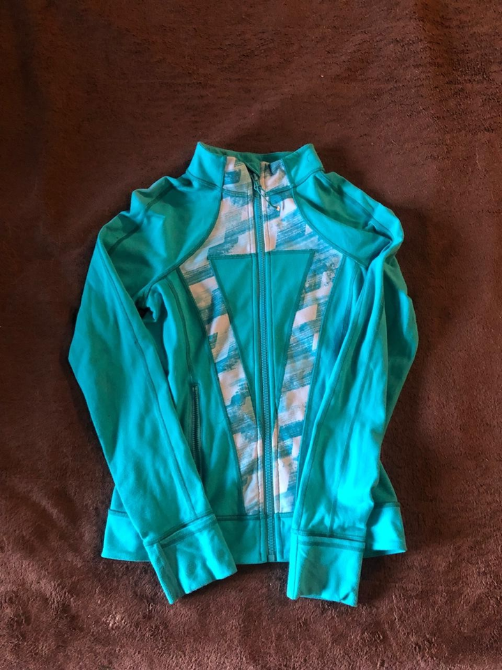 Invivva Zip Celadon  Figure Skating Longsleeve Finger-cut Jacket - $17.81