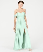 Sequin Hearts Womens Juniors Split Hem Polyester Evening Dress Size:7 Color:Sage - £81.92 GBP