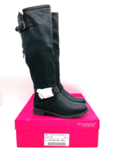 ShoeDazzle Women&#39;s Letoya Tall Riding Boots- Black, US 5.5M - £29.20 GBP