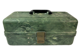 Vintage Plano Plas-Tak Model 4250 Tackle Box Molded Plastic Trays Marble Swirl - £26.76 GBP