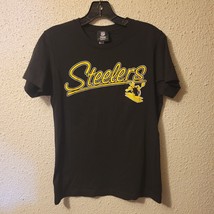 Women&#39;s NFL Black Yellow Team Apparel Steelers Old Logo Shirt Sz Large - $12.70