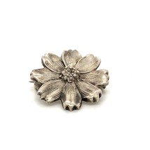 Antique Signed Unger Bros. Sterling Art Nouveau Daisy Flower Designer Br... - £67.26 GBP