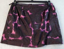 J.CREW Skirt Womens Size 4 Brown Pink Tie Dye Knit Cotton Pockets Back Zipper - £5.88 GBP