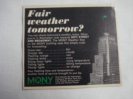 1964 Ad Mony Weather Star in New York City - $7.99