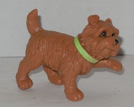 2003 Barbie Posh Pets Park replacement brown dog figure Mattel green collar - $9.60