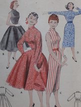 Butterick Printed Pattern 7350 Misses&#39; Shirt Dress Size 12 Vintage 1950&#39;s - £14.33 GBP