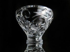 Lalique Verone Crystal Clear Vase 11" Diameter by 7.5" Tall  18 pounds image 4