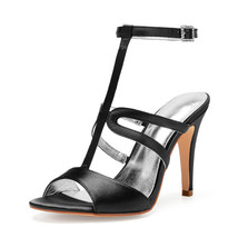 High Heels Rhinestones Wedding Bridal Sandals Shoes Women Open Toe Ankle... - £77.89 GBP