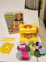 Vintage Knit Magic Toy Knitting Machine in Box &amp; extras 1974 GUC Mattel - $34.68