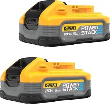 Dewalt Powerstack 20V Max Battery, Rechargeable, 5Ah, Lithium Ion,, Dcbp... - $250.99