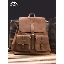 Le mont5 thagus urban brown leather backpack 1 front image 01 thumb200