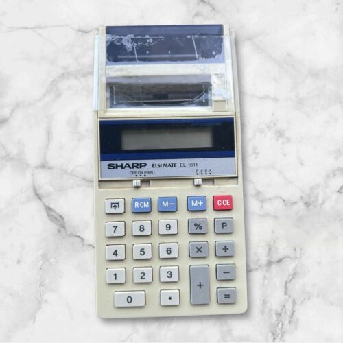 Vintage Sharp Elsi Mate EL-1611 Handheld Printing Calculator - $2.59