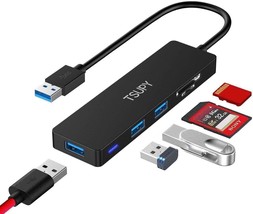 USB Hub 3.0 5 in 1 Multiport Adapter USB 3.0 Hub with SD Micro SD Card Reader 3  - £24.95 GBP