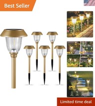 Brilliant Solar-Powered Pathway Lights - 6 Pack Waterproof for Gardens &amp;... - $896.73 MXN