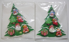 Christmas Novelty Button Cover Avon 12 Tree Stocking Present Snowman Santa Bear - £19.49 GBP