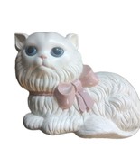 Granny Molded Plastic Cat Wall Decor Hanging Shelf Sitter Cream Pink Bow... - $13.66 CAD