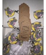 20 PC Girls Elephant Baby Shower Party Favors Gifts Silicone Keychain - $336.42 MXN