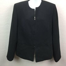 Style &amp; Co Collection Womens Black Zip Up Suit Jacket Coat Padded Should... - £31.44 GBP
