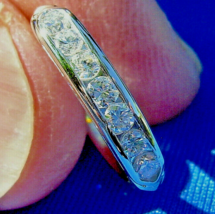 Earth mined Diamond Art Deco Band 14k White Gold Antique Wedding Ring Size 4.75 - $2,956.75 CAD