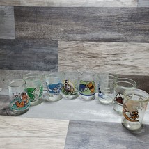 80s and 90s Welch&#39;s 8 Glass Lot Cat in Hat Tom &amp; Jerry Muppets Pooh Looney Toons - £12.66 GBP