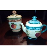 Tabletops Unlmtd Medici hand painted Collection Lg Canister With Lid and... - $29.60