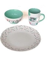 Friends 3-Piece Tableware Set 11oz Coffee Mug, Plate and Bowl - $36.08