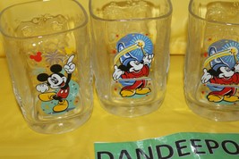 Disney Magic Kingdom Mickey Mouse McDonalds 4 Piece Fantasia 2000 WDW Glassware  - £35.03 GBP
