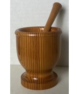 Maritime Pine Wooden Mortar and Pestle Spice Grinder Portugal Handturned... - £10.35 GBP