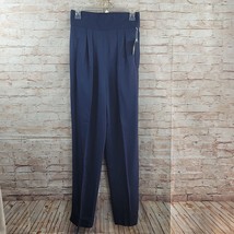 Vintage Autograph American Clothing Women&#39;s Pleated Dress Pants Blue Siz... - $17.58