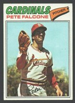 St Louis Cardinals Pete Falcone 1977 Topps Baseball Card #205 ex mt+     - £0.39 GBP