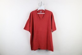 Vtg 90s Gap Mens Medium Faded Blank Short Sleeve V-Neck T-Shirt Red Cotton USA - £31.17 GBP