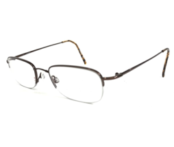 Flexon Eyeglasses Frames 607 218 Brown Rectangular Half Rim 51-20-145 - £36.63 GBP
