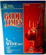 Vintage • Mid Century • Anchor Hocking 5 Piece Wine Set Set • Good Times - £13.83 GBP