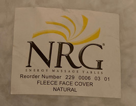 NRG NWT Energy Massage Tables Fleece Face Cover Natural Tan N8 - £9.79 GBP