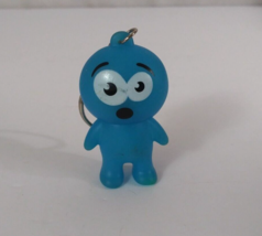 Vintage Blue Surprised Emoticon 2.25&quot; Figure Keychain - $4.84