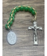 Vintage Gold Tone Beaded INRI Crucifix Rosary Religious Christianity Rel... - $13.56 CAD