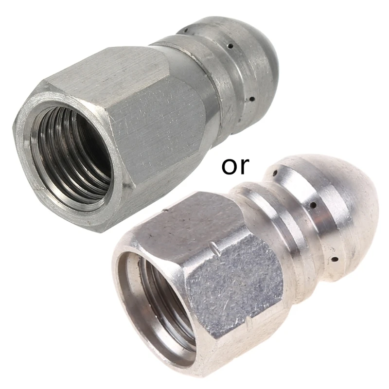 High Pressure Washer Stainless Steel  Drain Wash Head Tools Rotating Sewer Jette - $45.84