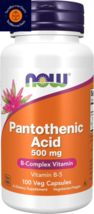 NOW Supplements, Pantothenic Acid (Vitamin B-5) 500 mg, 100 Count (Pack ... - $19.53