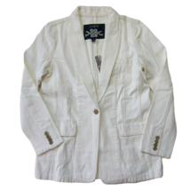 NWT J.Crew Long Parke Blazer in White Denim Jean Jacket 4 - £33.31 GBP