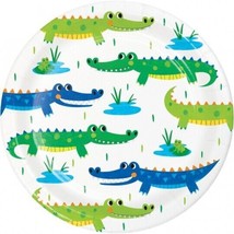 Alligator Party 7 Inch Paper Plates 8 Pack Party Tableware Decorations - £8.64 GBP