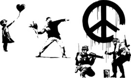 Banksy, Banksy Vinyl Wall Decal Design, Cut Files, Cricut, Vector, T-Shi... - £1.56 GBP