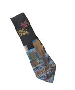 Mark Alexander City Christmas Denver Santa Flying Over City Novelty Silk... - $15.86